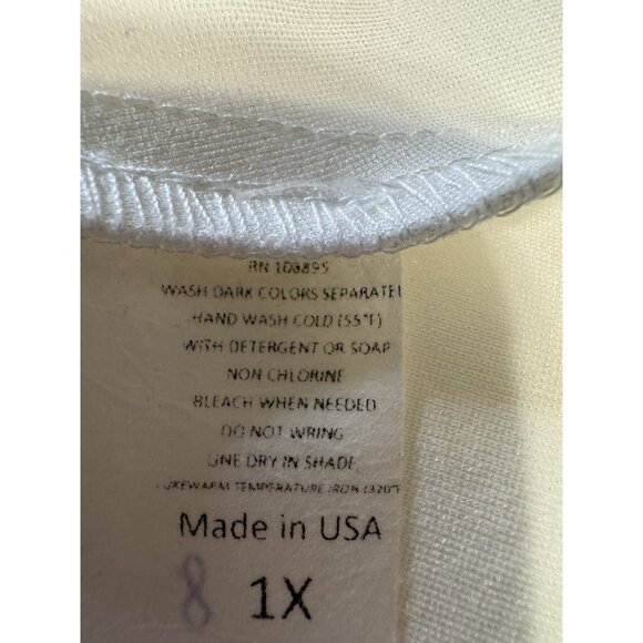 Noir Peplum Suit Jacket Blazer 1X White Ponte Stretch USA NEW - Picture 11 of 11